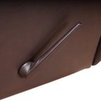 Fauteuil inclinable manuel extensible avec repose-pieds en cuir véritable marron de qualité supérieure Davin