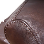 Fauteuil inclinable manuel extensible avec repose-pieds en cuir véritable marron de qualité supérieure Davin