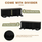 Meubles pour cage à chien - Niche en bois avec séparateur de pièce et 2 tiroirs