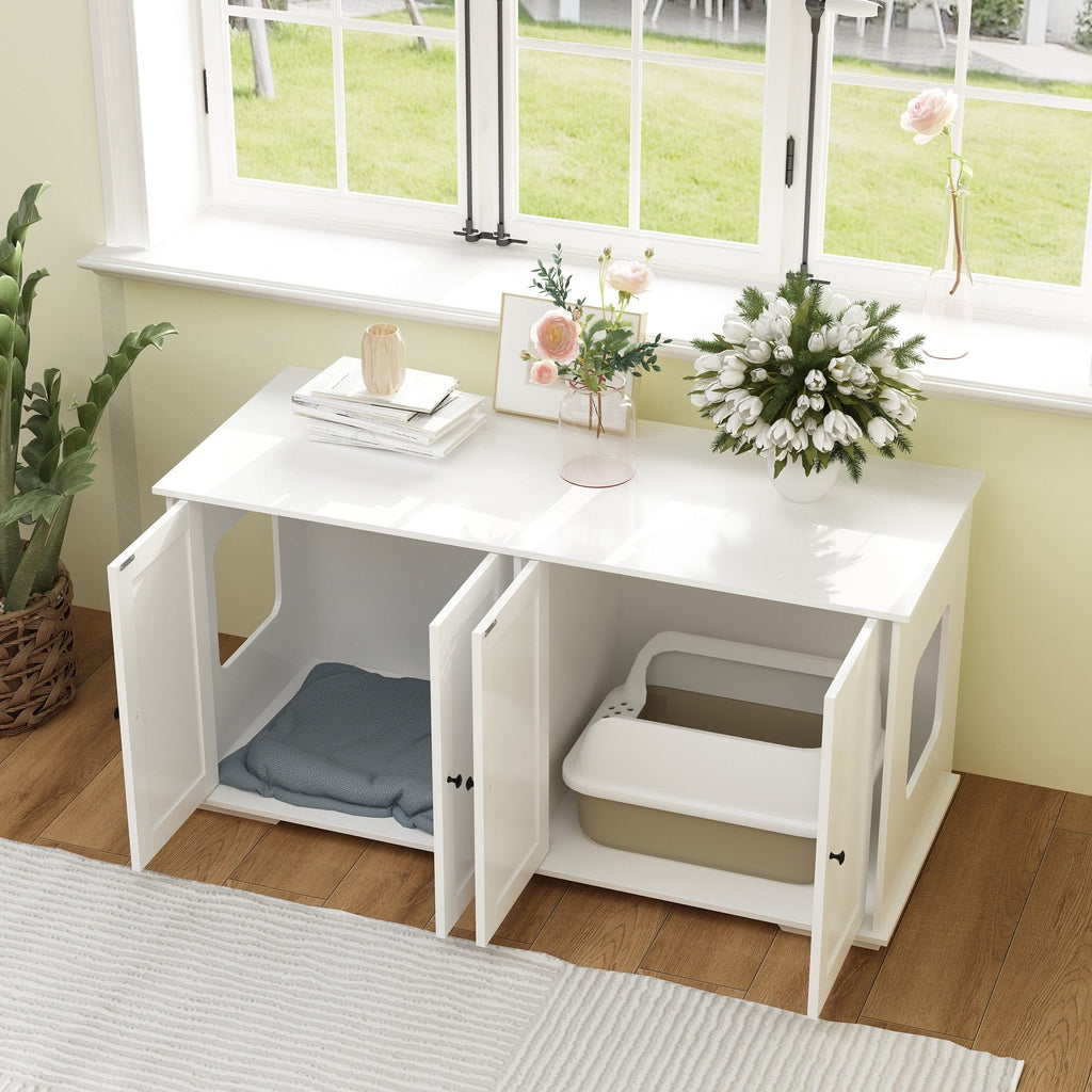 Meubles de dissimulation pour bac à litière pour chat et toilettes privées pour animaux de compagnie