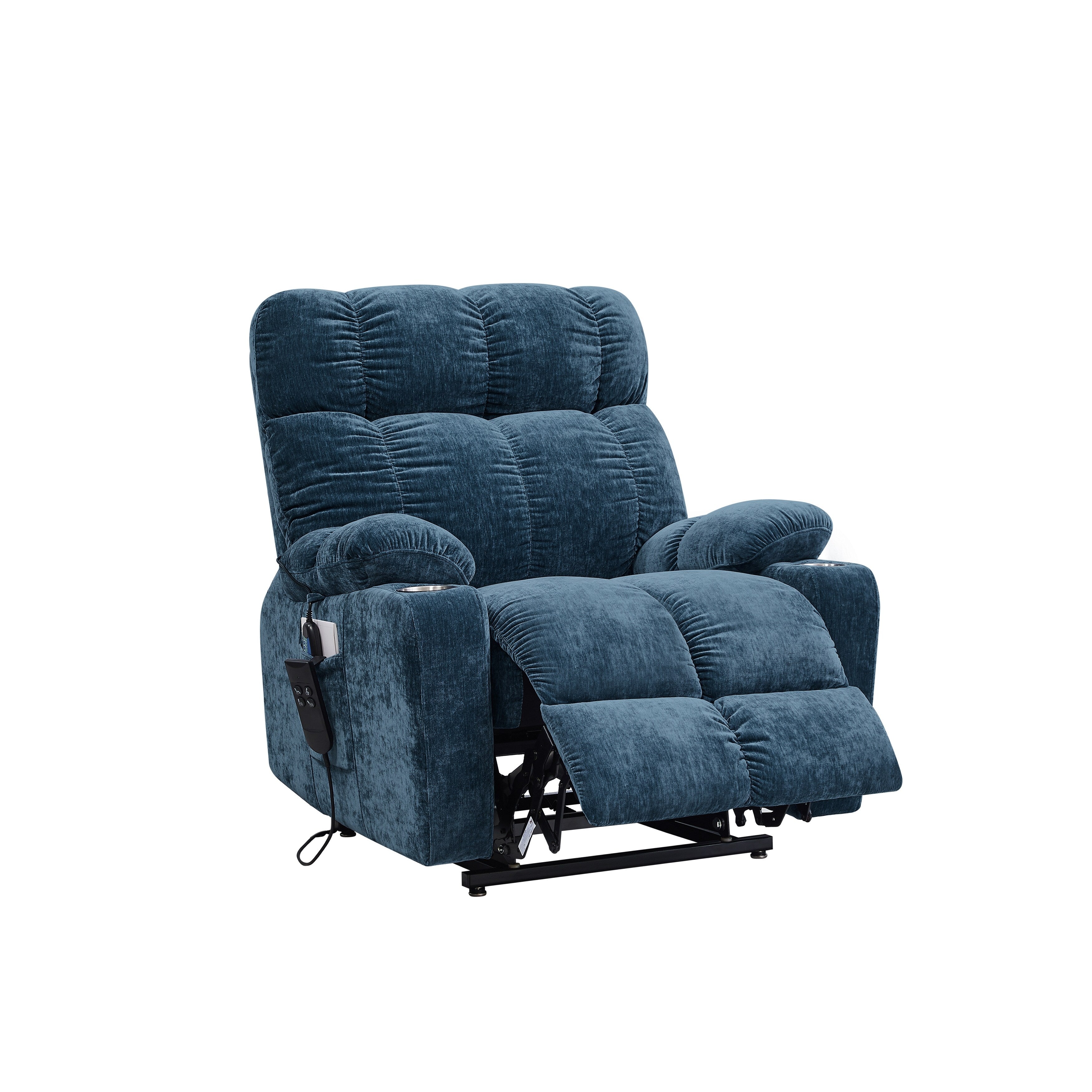 Fauteuil inclinable à double moteur OKIN pour personnes âgées avec chauffage, massage, inclinaison à 180° et dossier/repose-pieds réglable