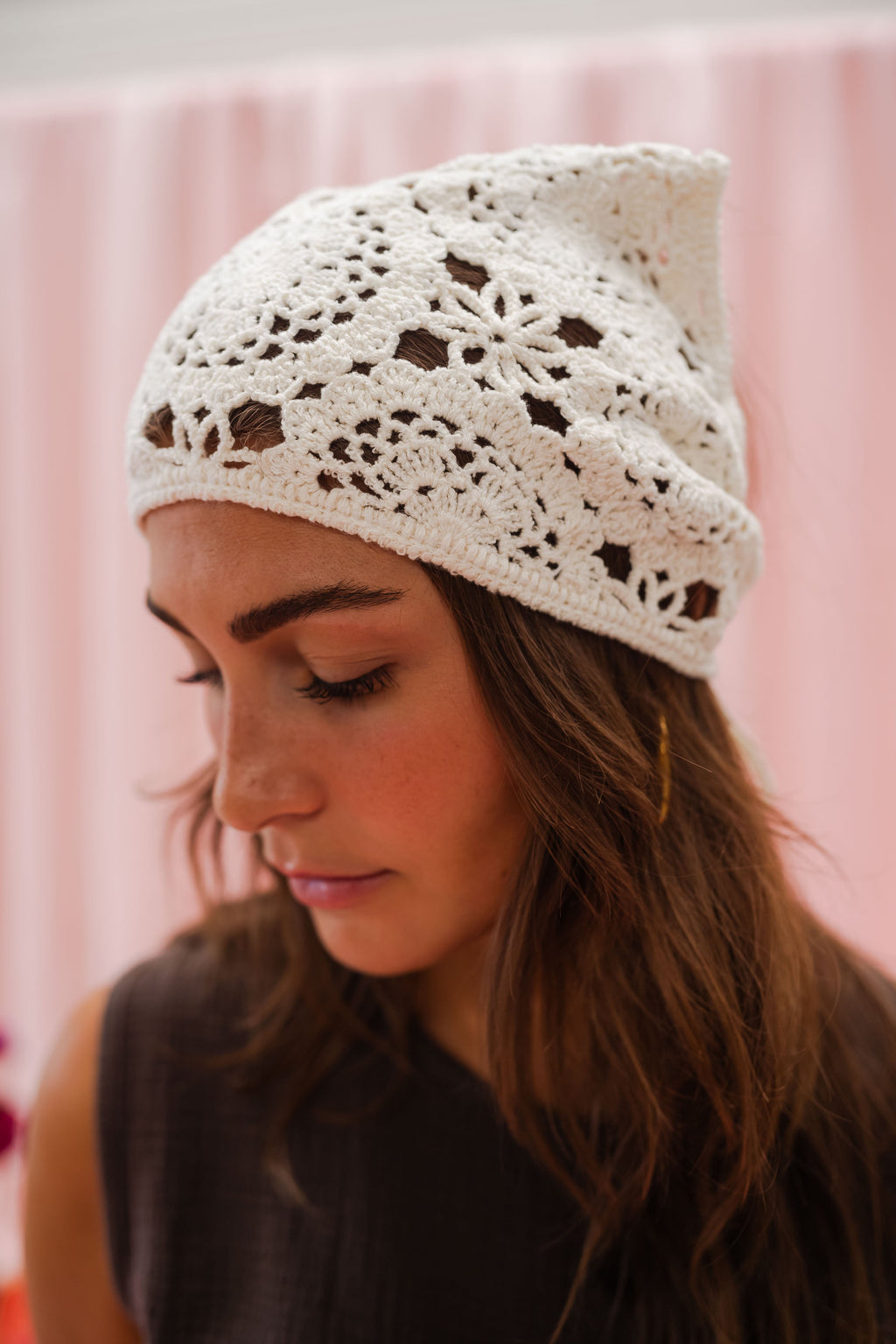 Écharpe au crochet Tatia écrue