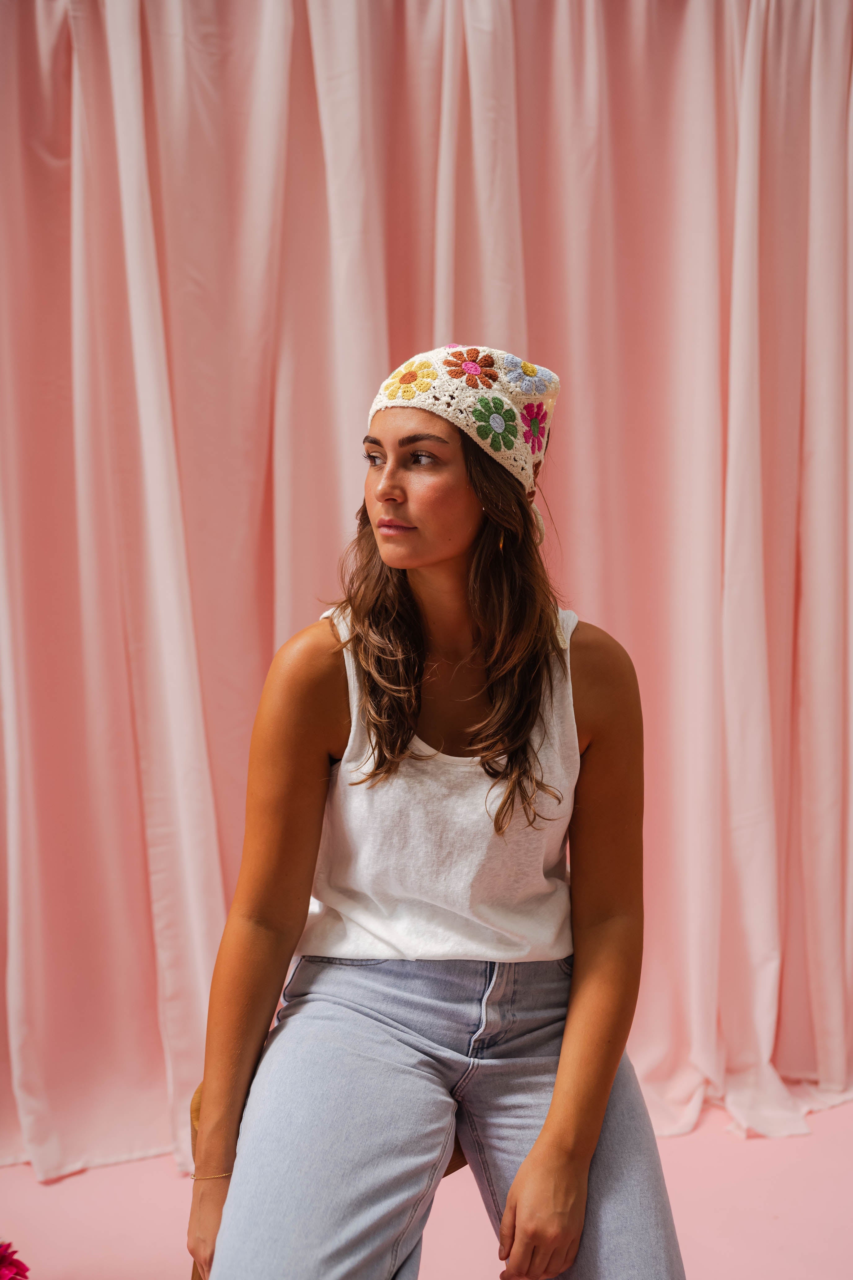 Écharpe au crochet florale Thad