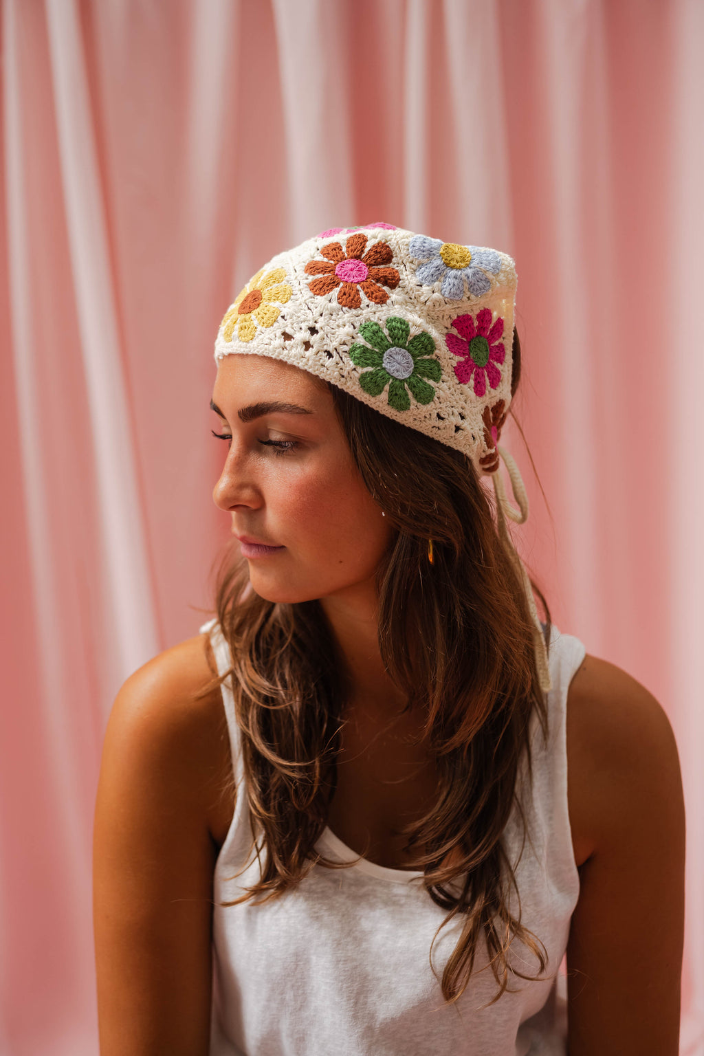 Écharpe au crochet florale Thad