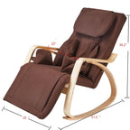 Fauteuil inclinable à air comprimé avec fonction massage complète, fauteuil de relaxation réglable à bascule avec coussin en coton