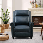Fauteuil inclinable en cuir véritable avec accoudoirs et dossier confortables