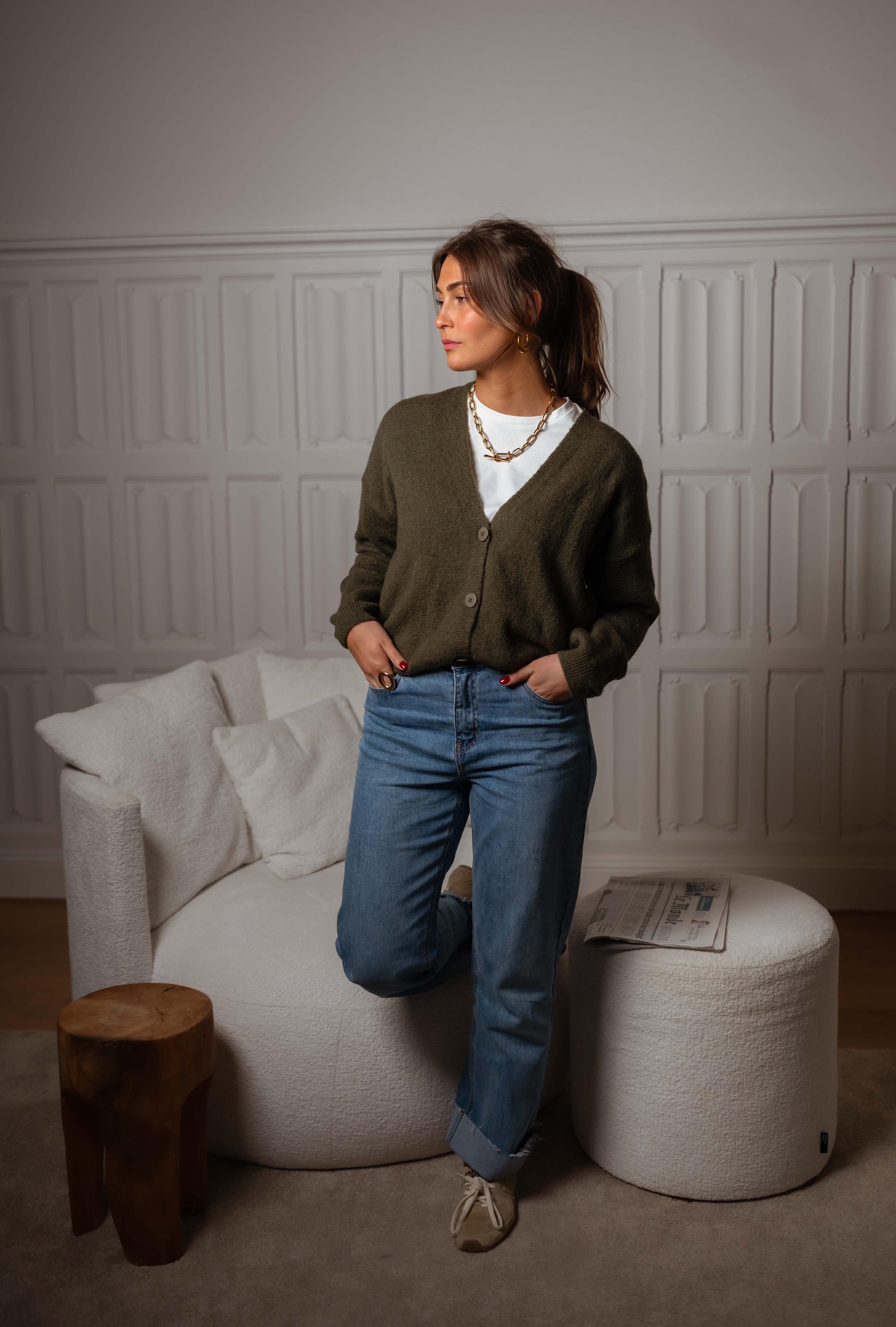 Cardigan Gina kaki