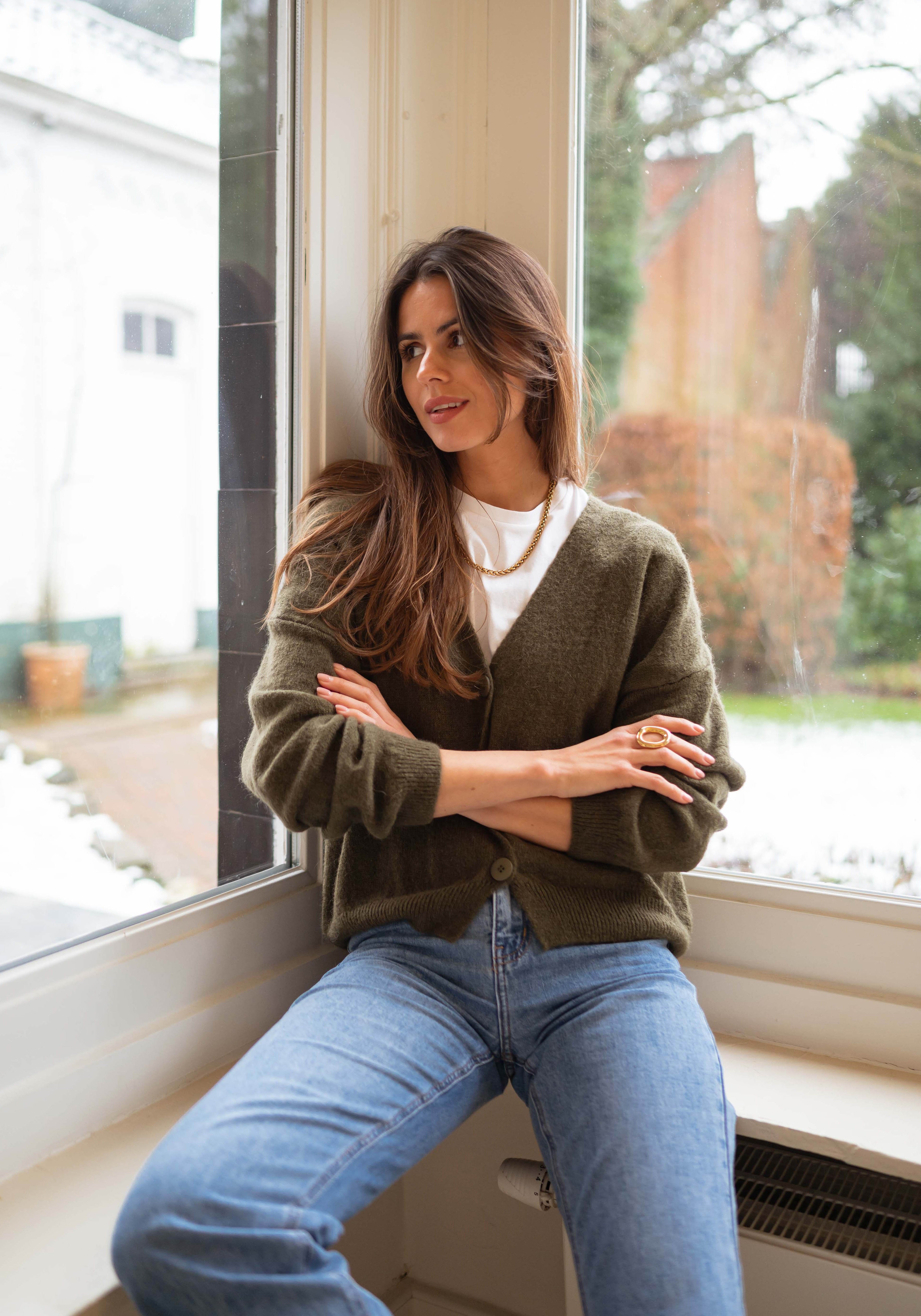 Cardigan Gina kaki