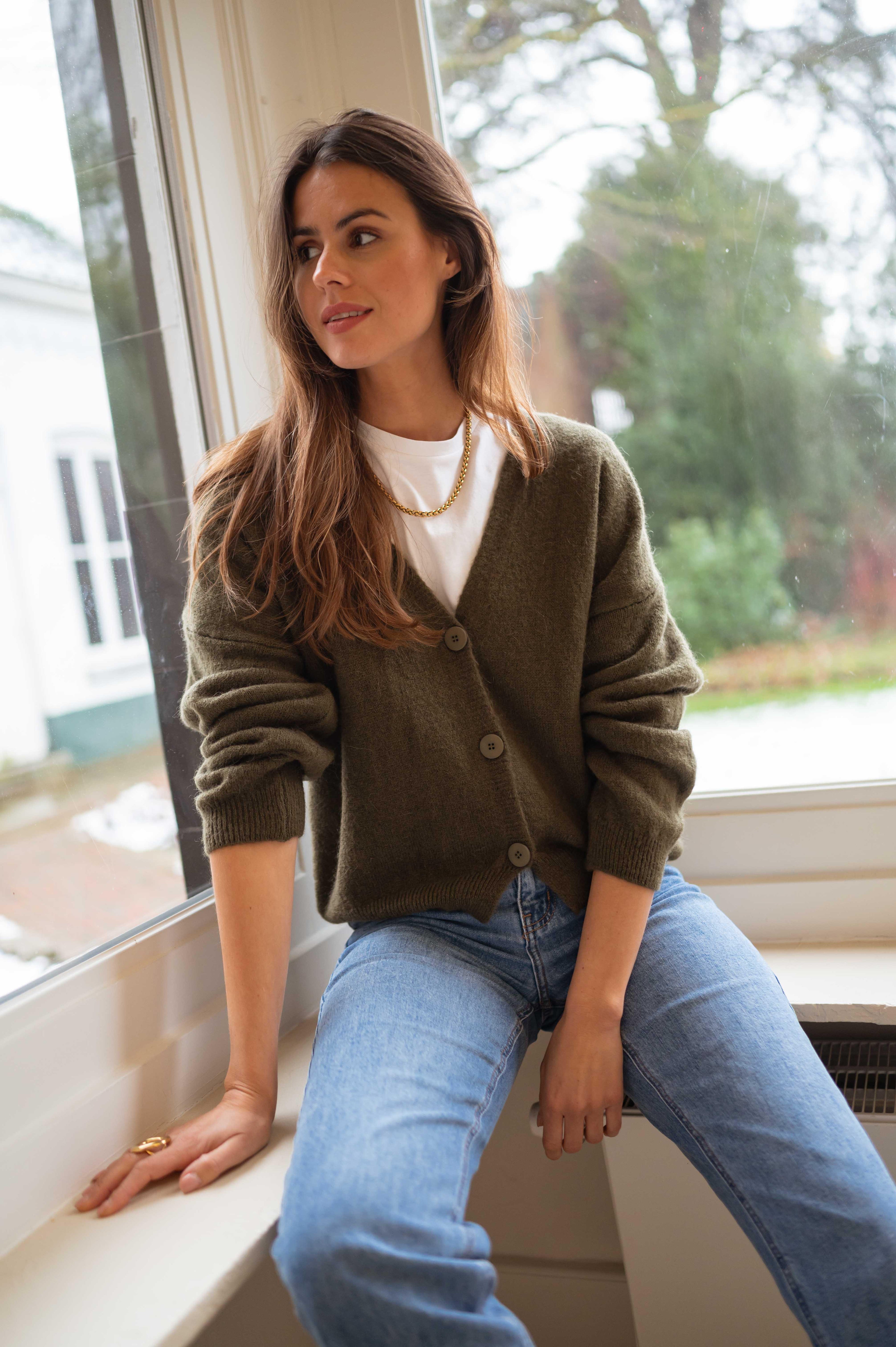 Cardigan Gina kaki