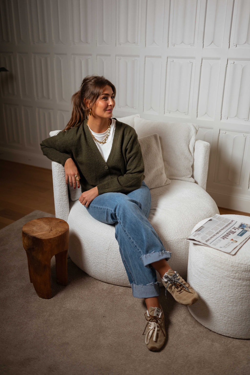 Cardigan Gina kaki