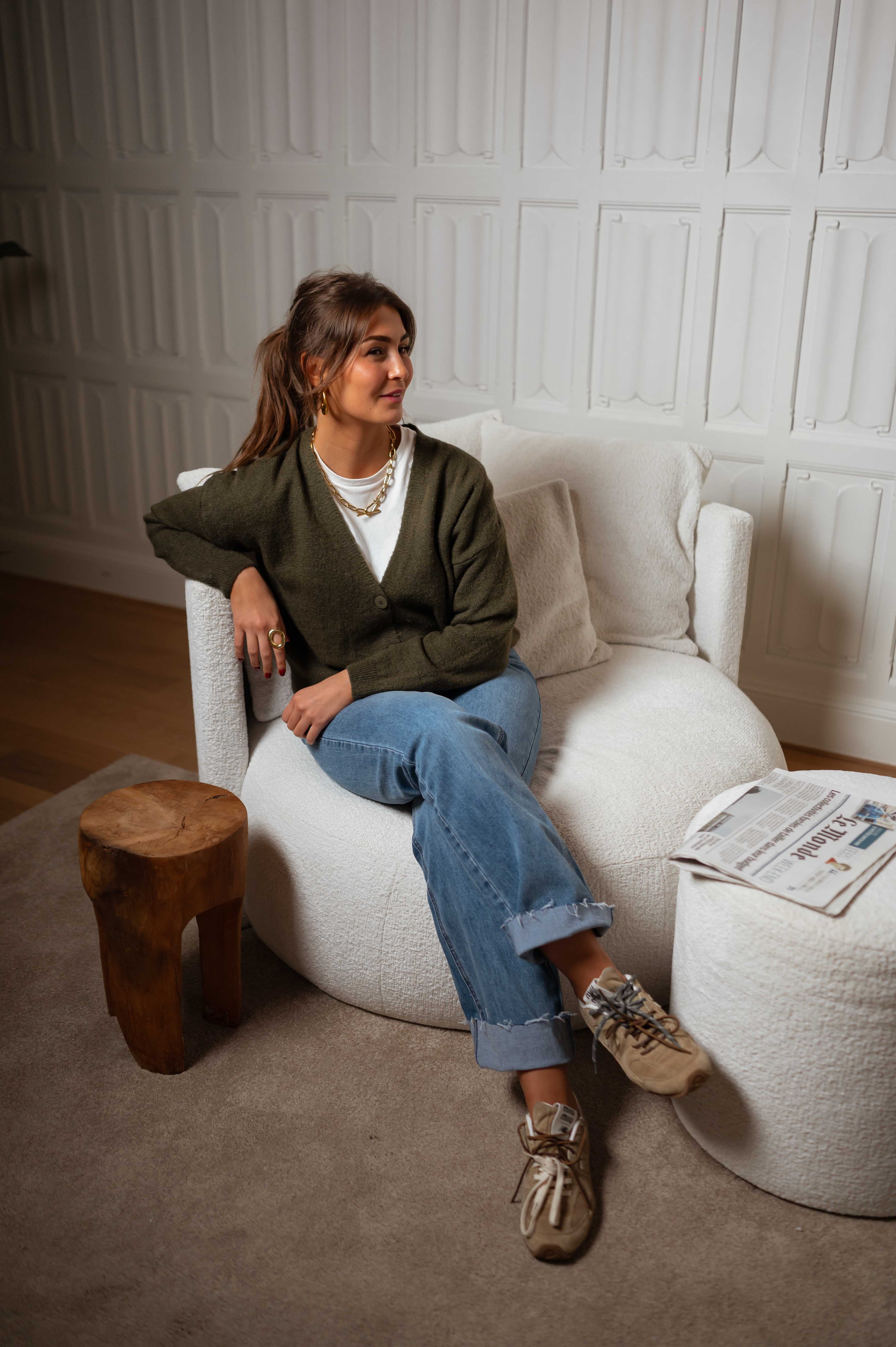 Cardigan Gina kaki