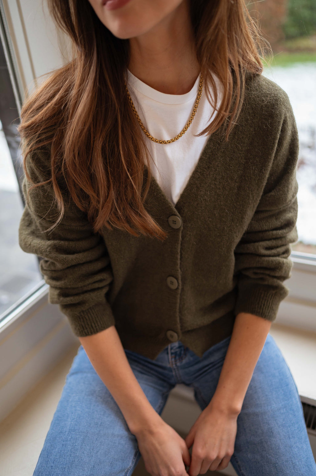 Cardigan Gina kaki