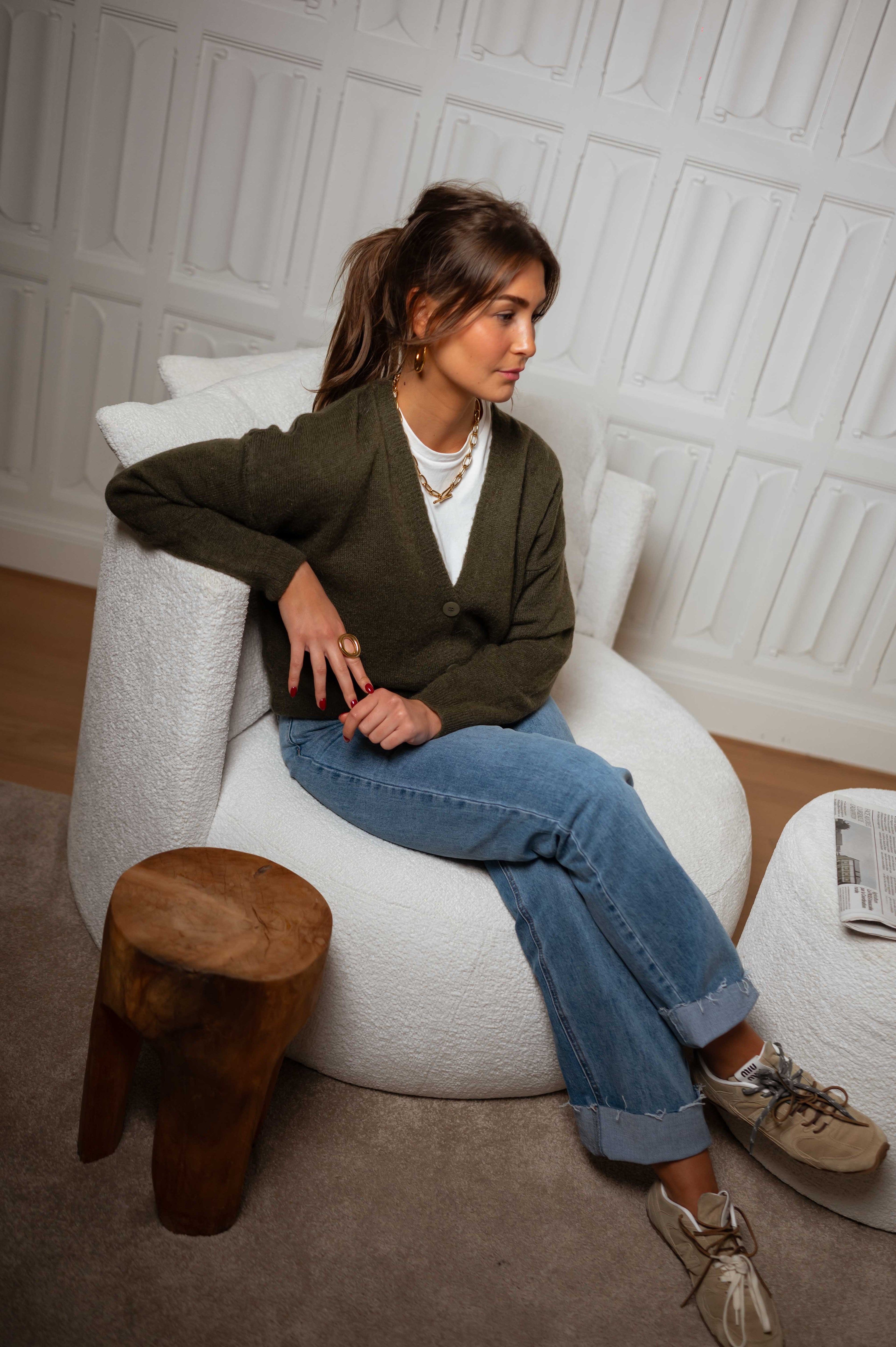 Cardigan Gina kaki