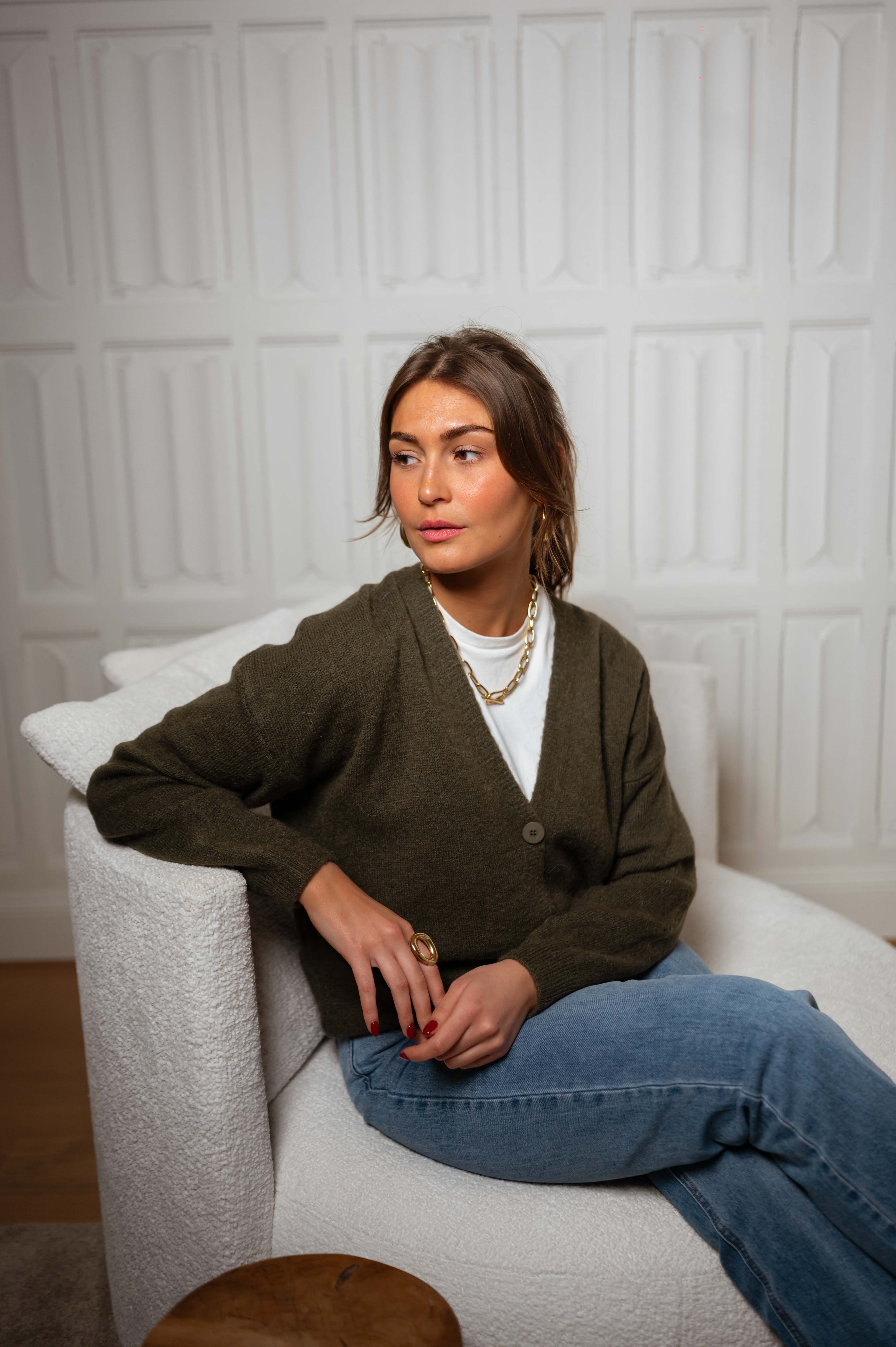 Cardigan Gina kaki