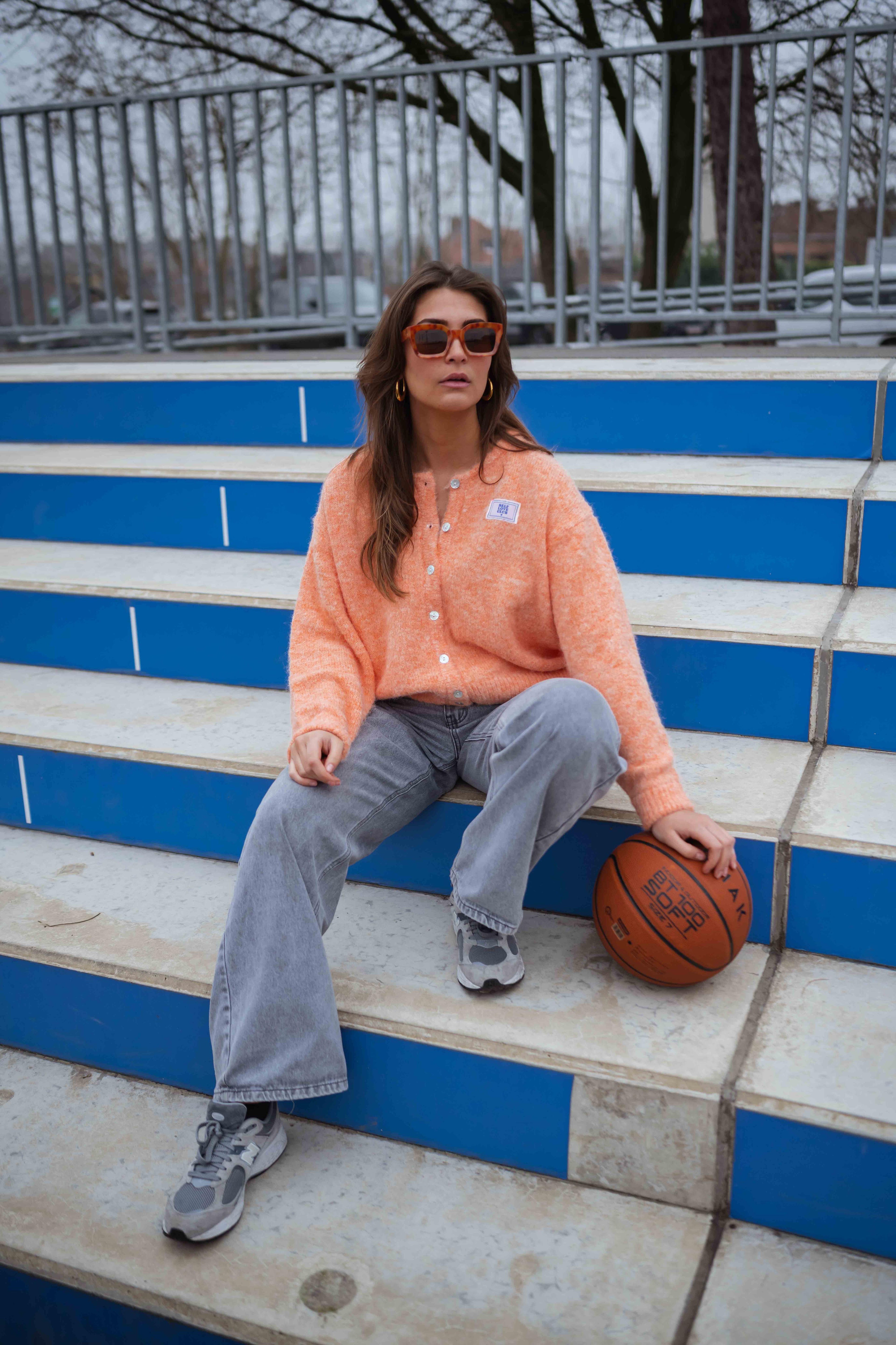 Cardigan Harris orange