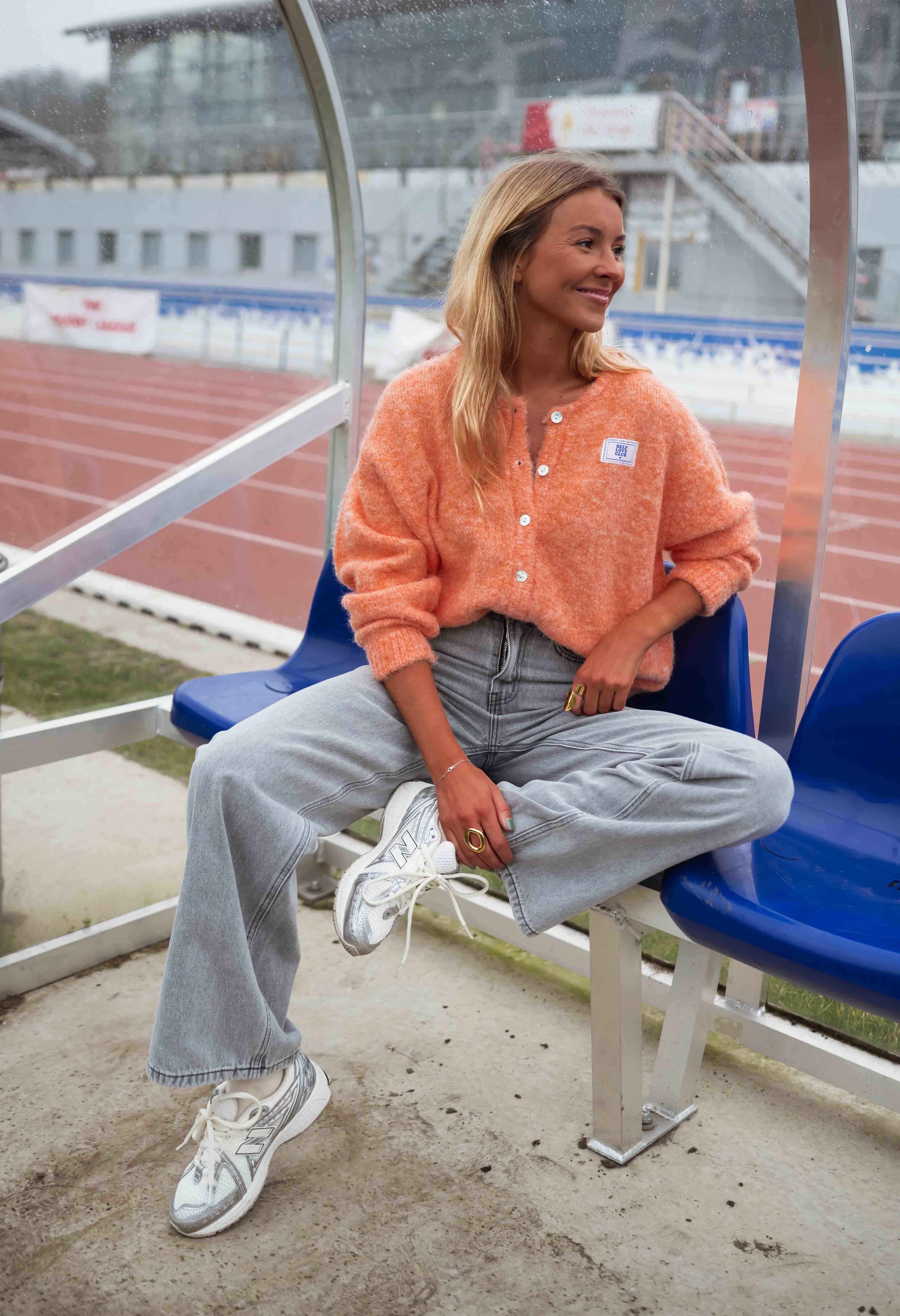 Cardigan Harris orange