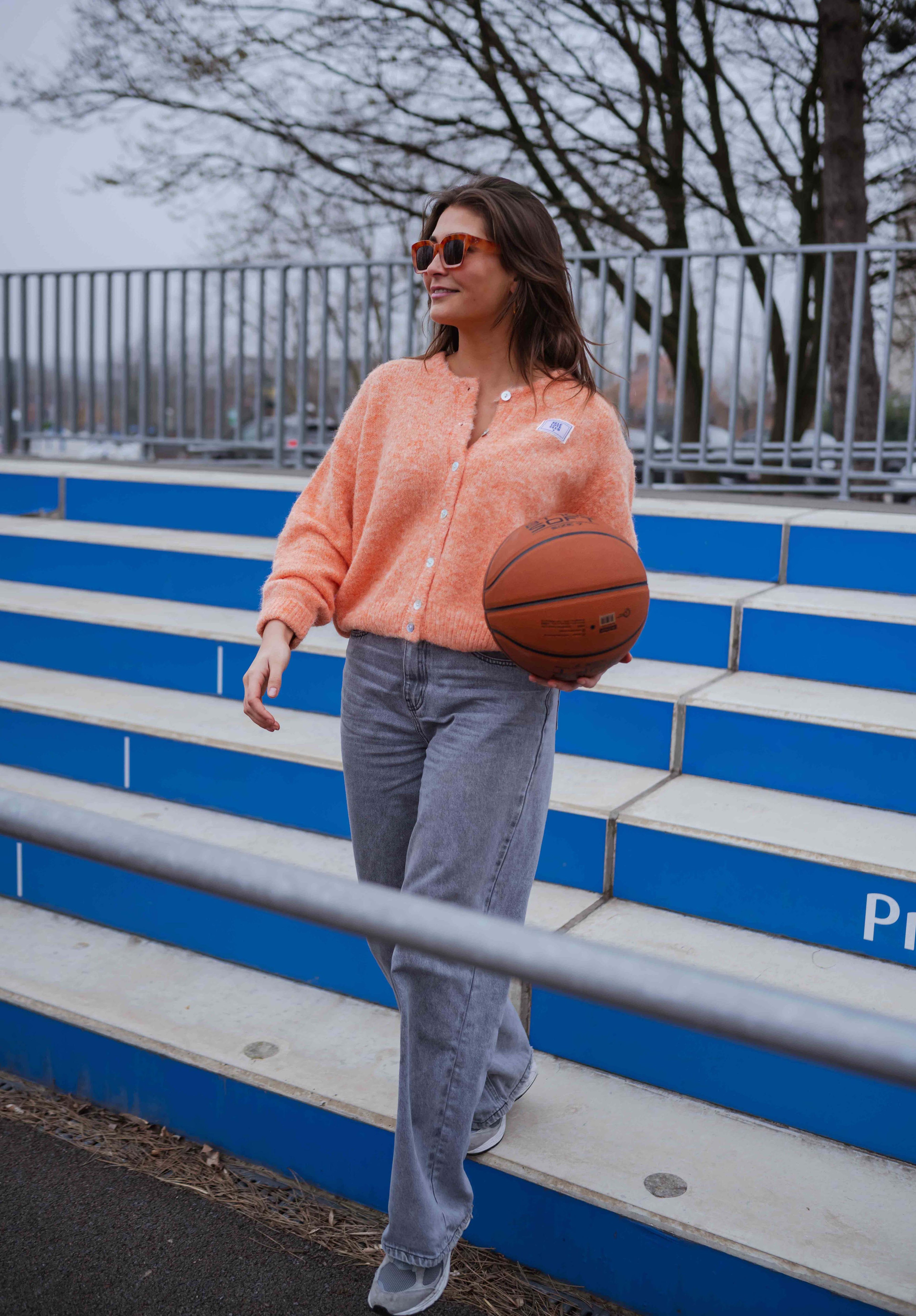 Cardigan Harris orange