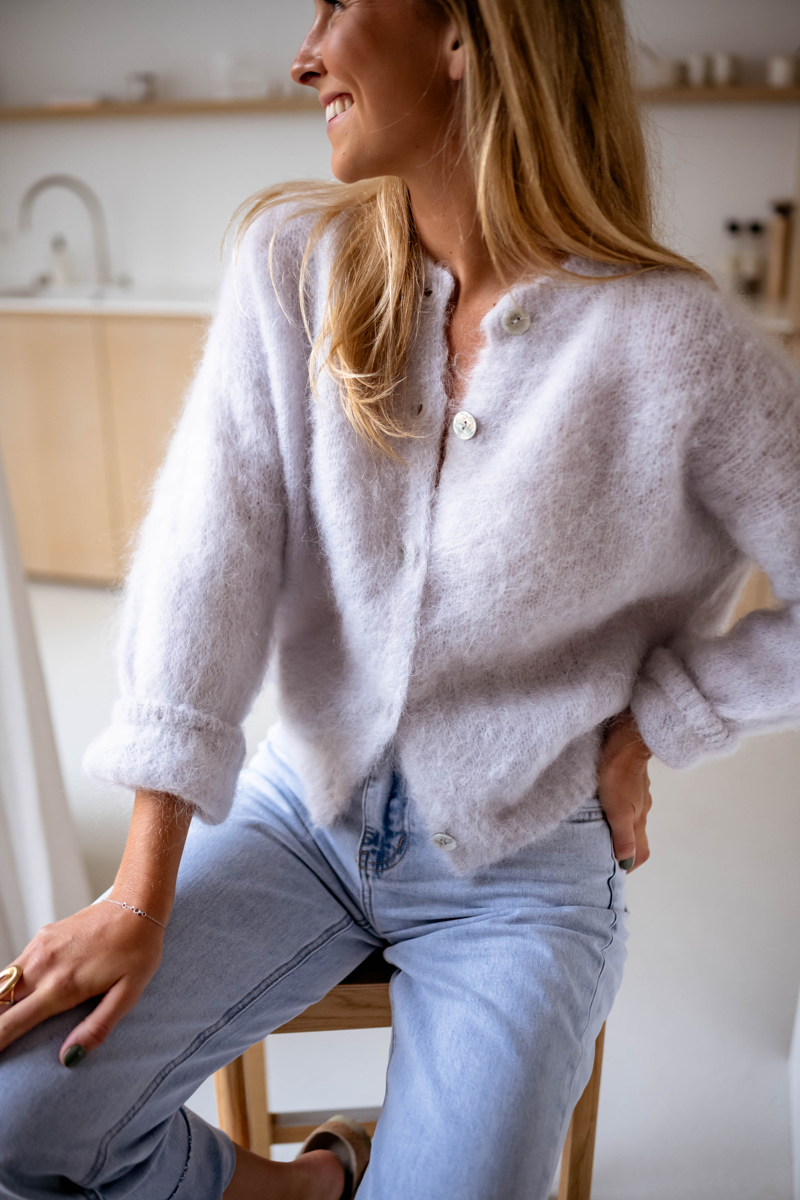 Cardigan gris de juillet