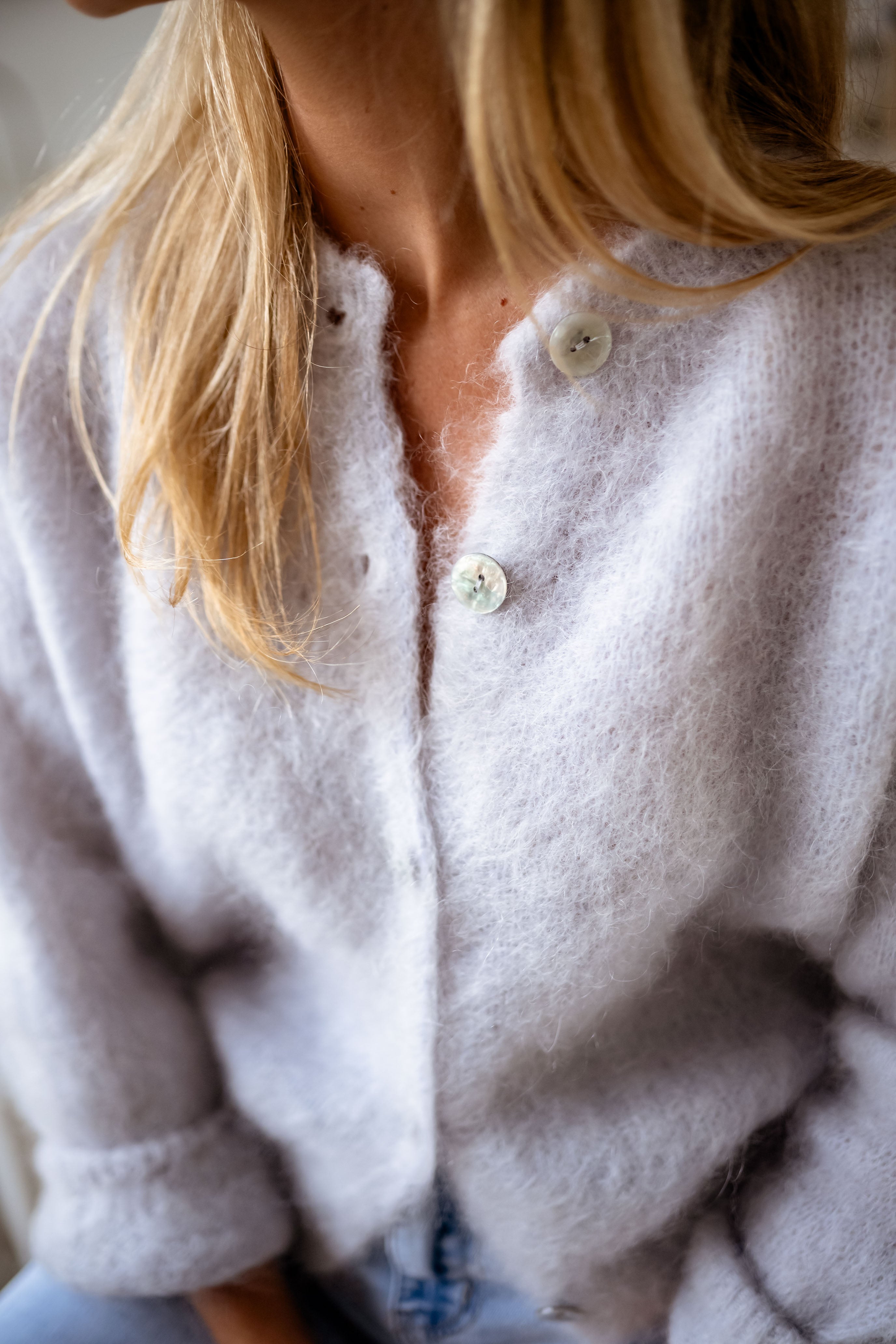 Cardigan gris de juillet