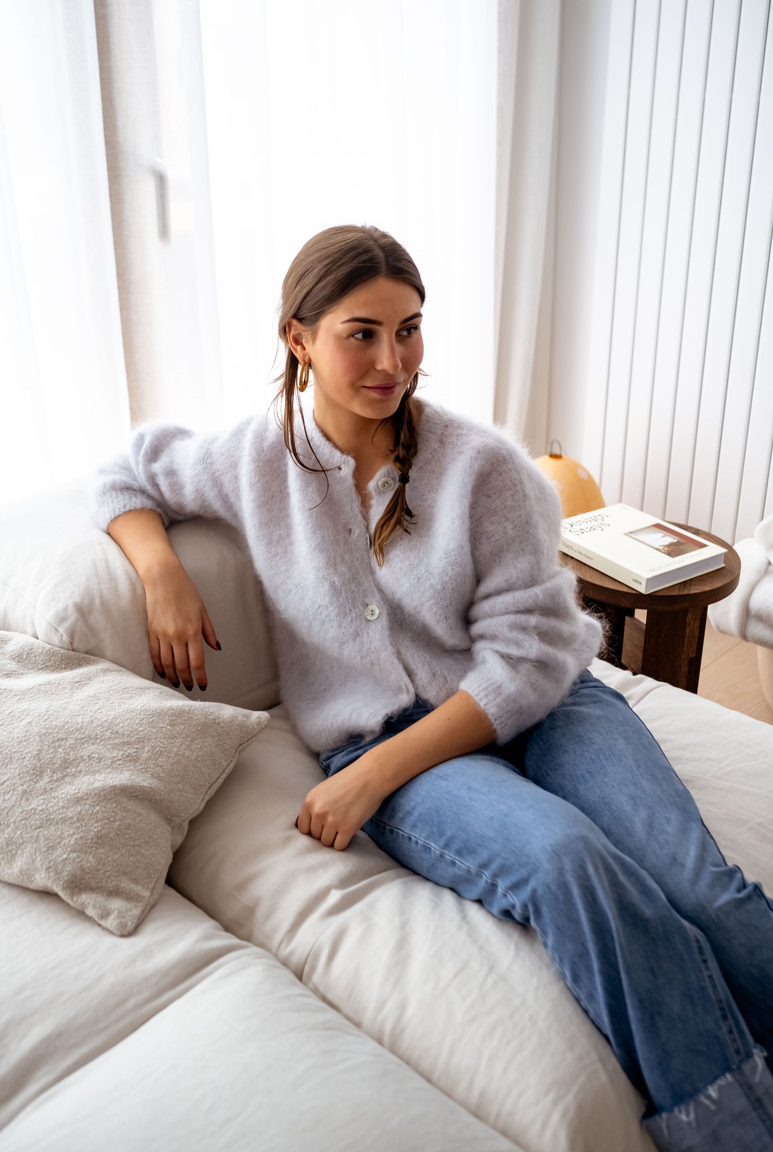 Cardigan gris de juillet