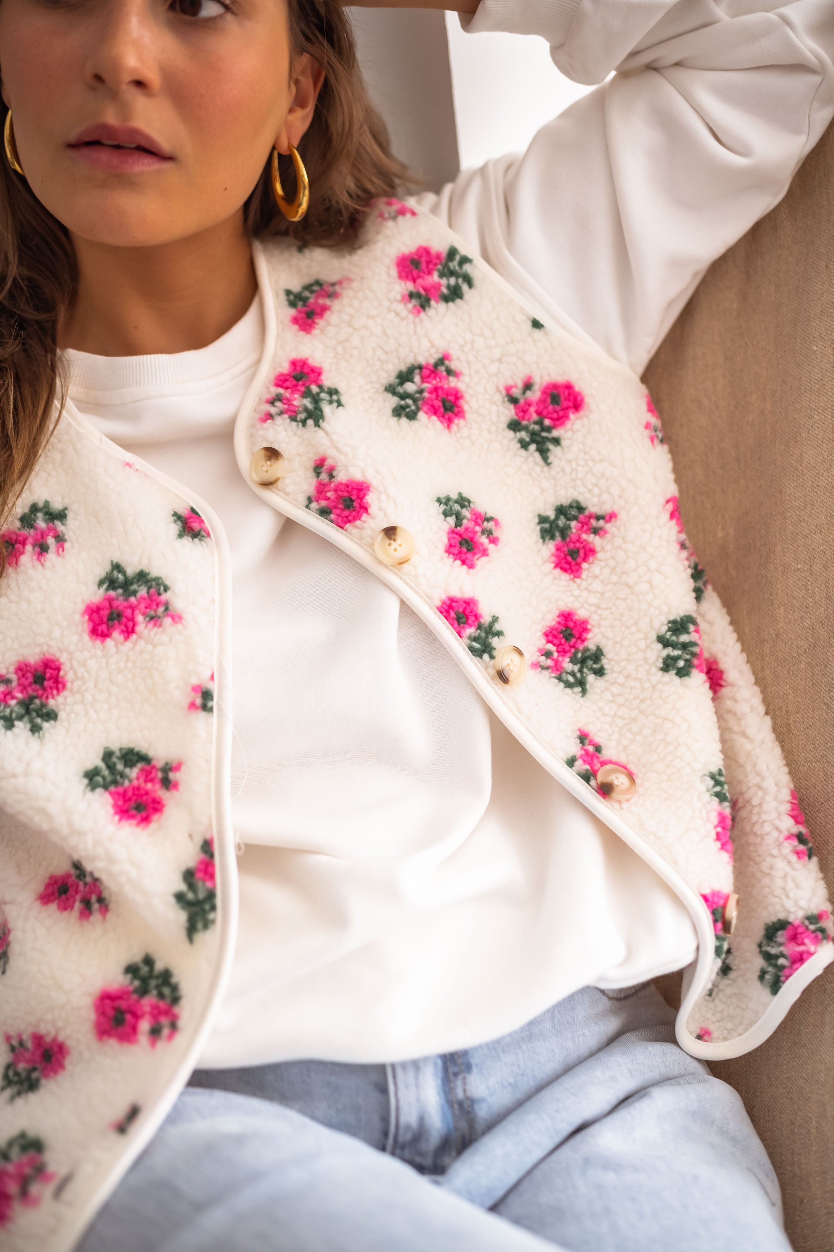 Gilet fleuri Linda