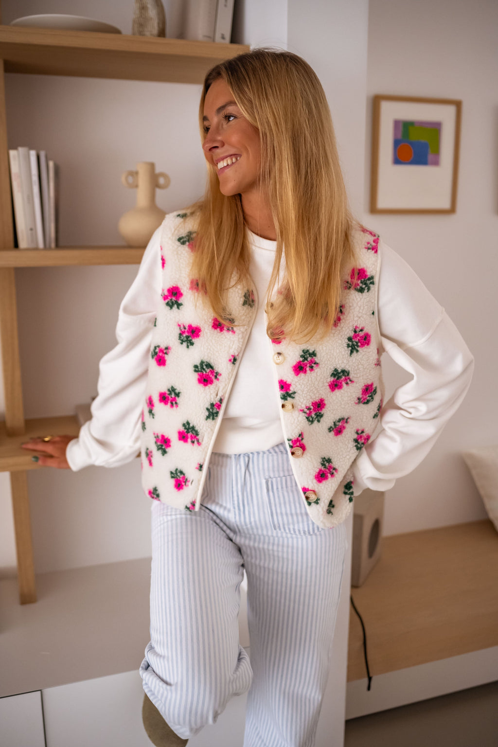 Gilet fleuri Linda