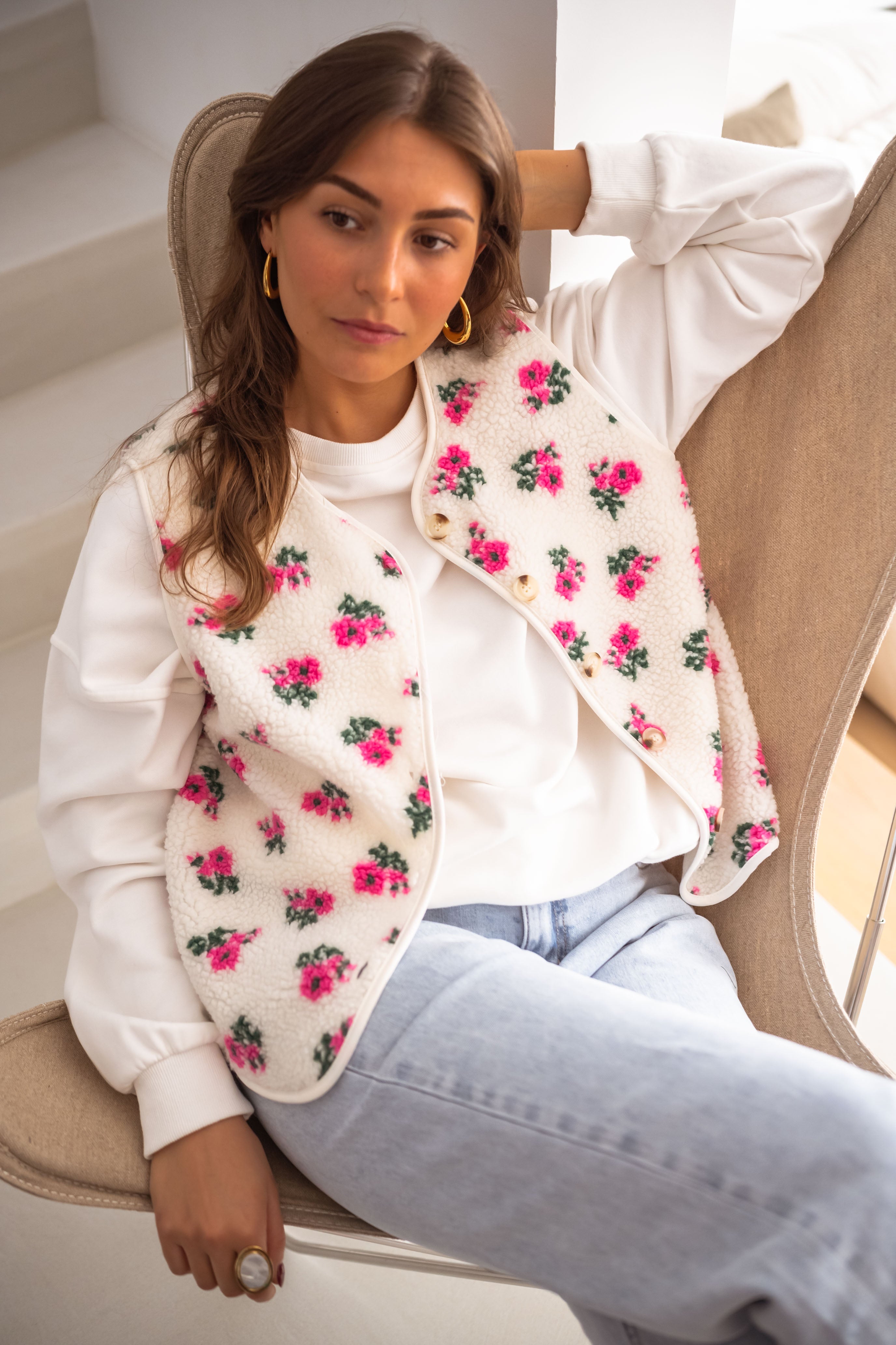 Gilet fleuri Linda
