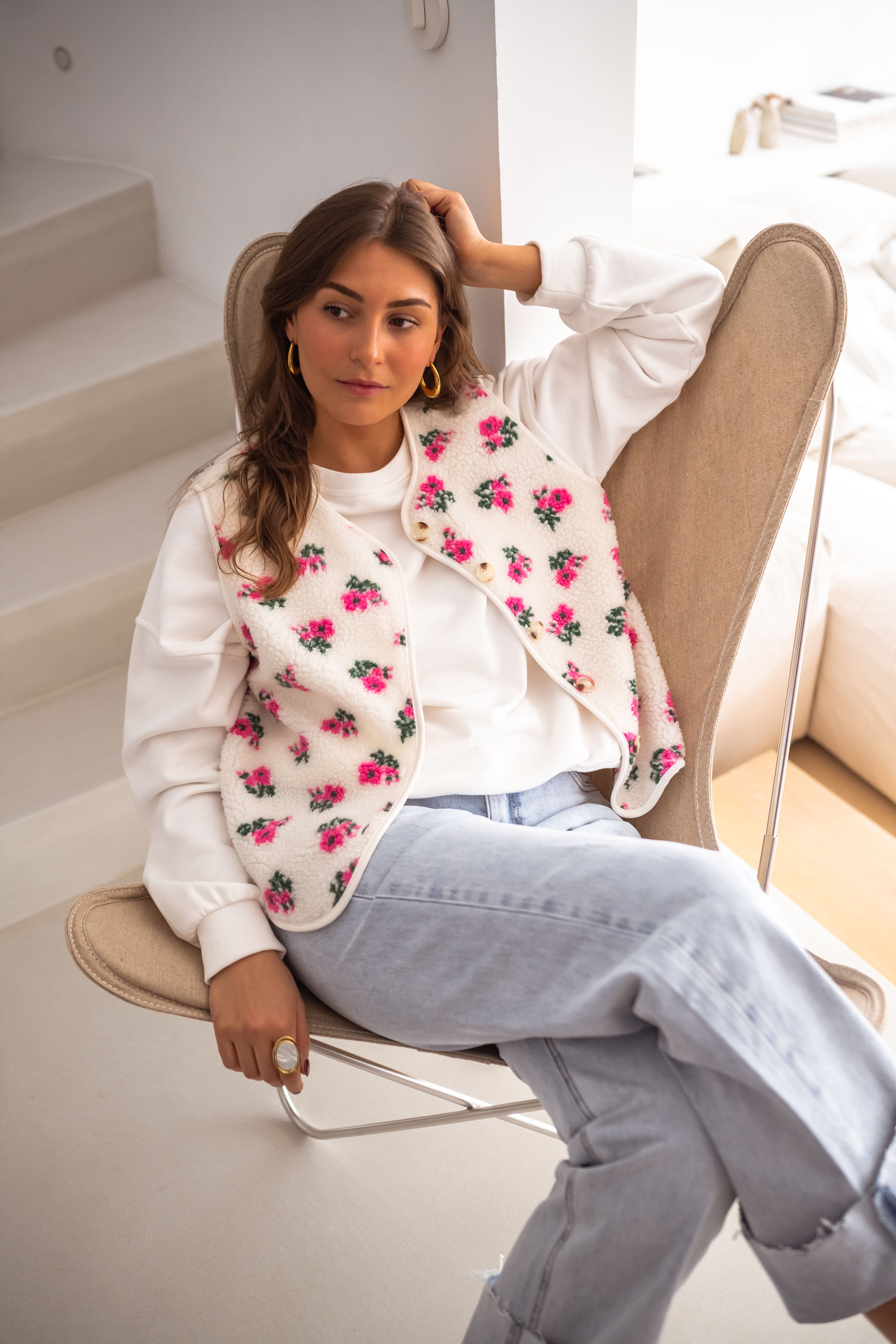 Gilet fleuri Linda