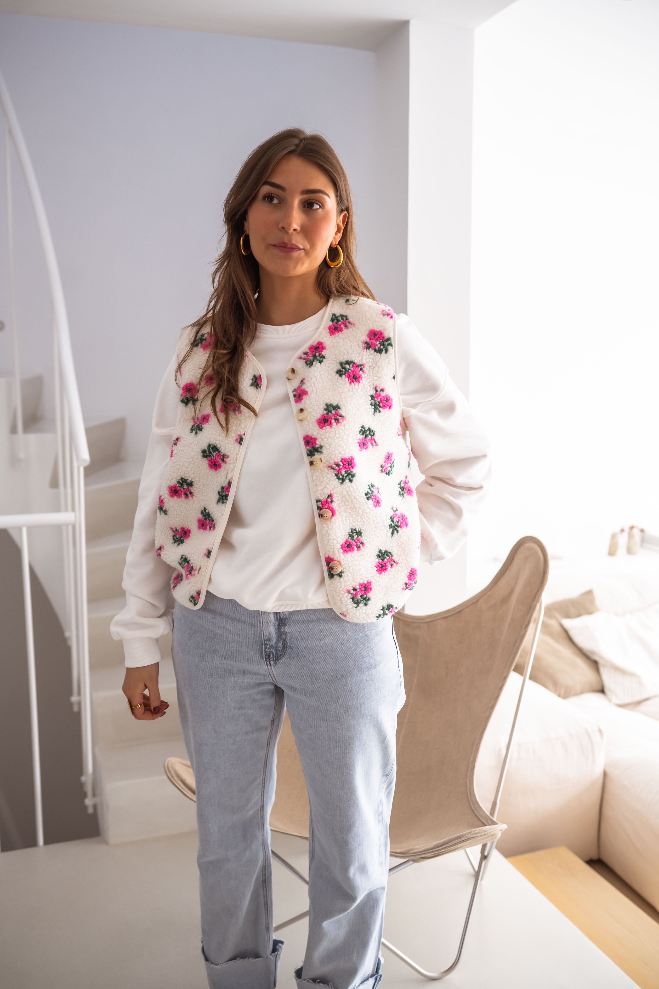 Gilet fleuri Linda