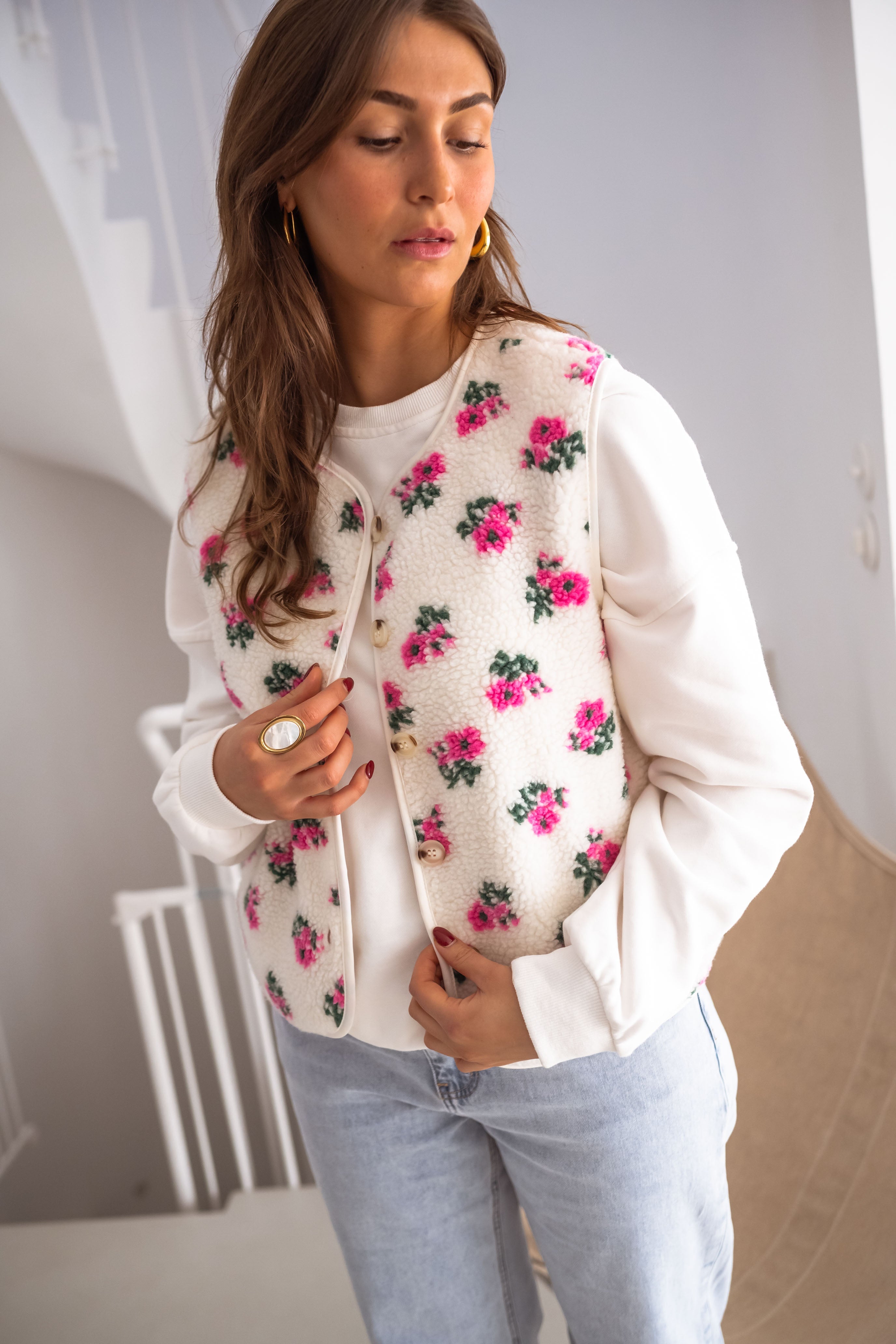 Gilet fleuri Linda