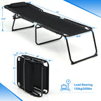 Chaise longue de plage pliante Gymax avec oreiller, 4 niveaux
