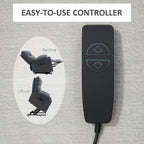 Fauteuil releveur électrique HOMCOM pour personnes âgées, fauteuil inclinable de salon surdimensionné avec télécommande