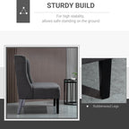 Canapé double capitonné sans accoudoirs en tissu lin HOMCOM avec pieds en bois - 28,75 x 43,25 x 36,5 cm