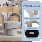 Fauteuils d'appoint pivotants à 360 degrés rembourrés Boucle de HOMEFUN
