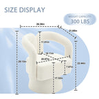 Fauteuils d'appoint pivotants à 360 degrés rembourrés Boucle de HOMEFUN