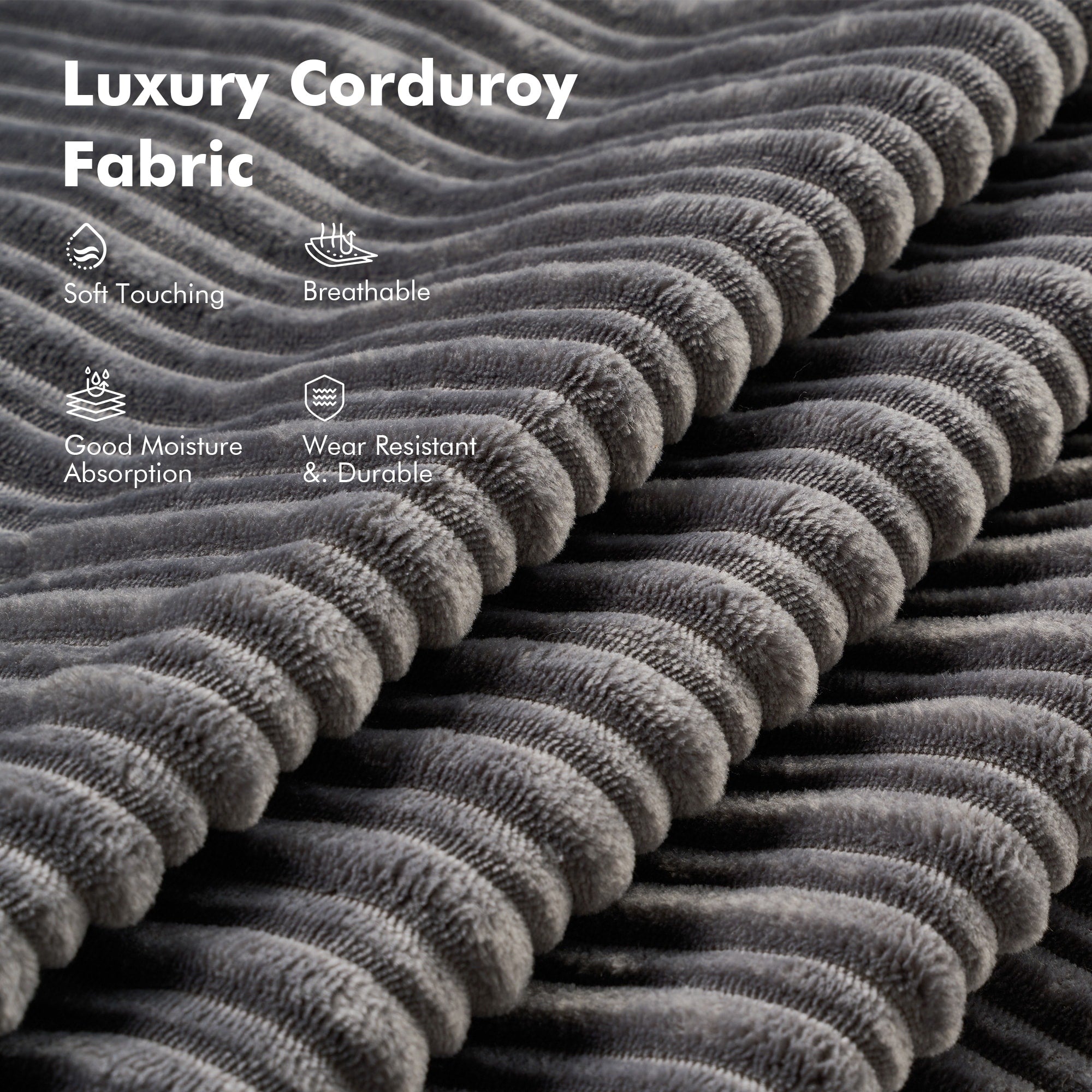 Canapé pliant moderne en velours côtelé HOOOWOOO