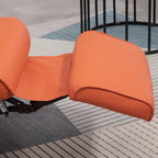 Fauteuil inclinable manuel pivotant et réglable en similicuir HomCom avec repose-pieds confortable et relaxant