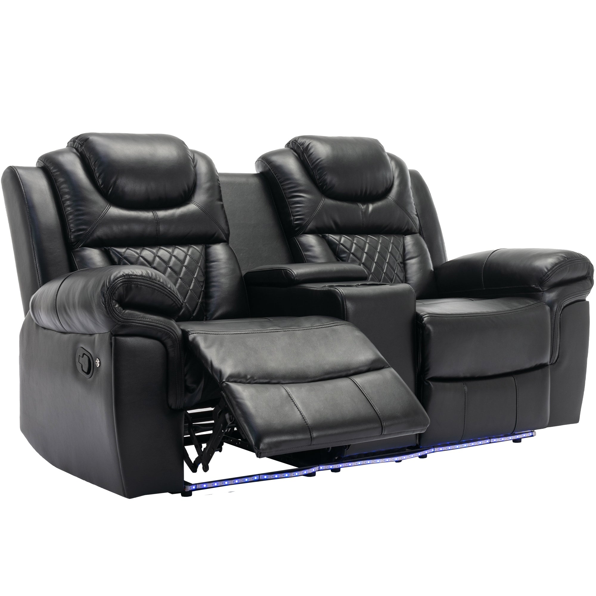 Fauteuil inclinable manuel pour cinéma maison avec rangement escamotable