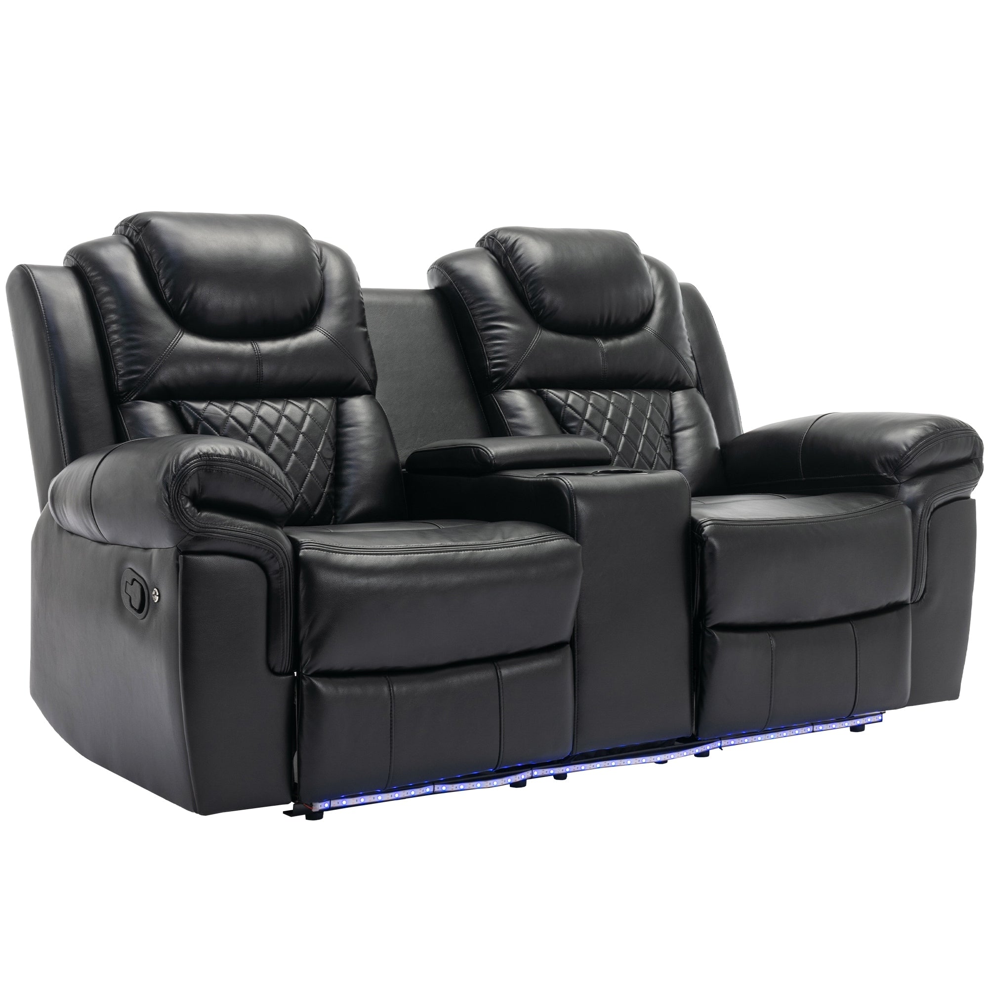 Fauteuil inclinable manuel pour cinéma maison avec rangement escamotable