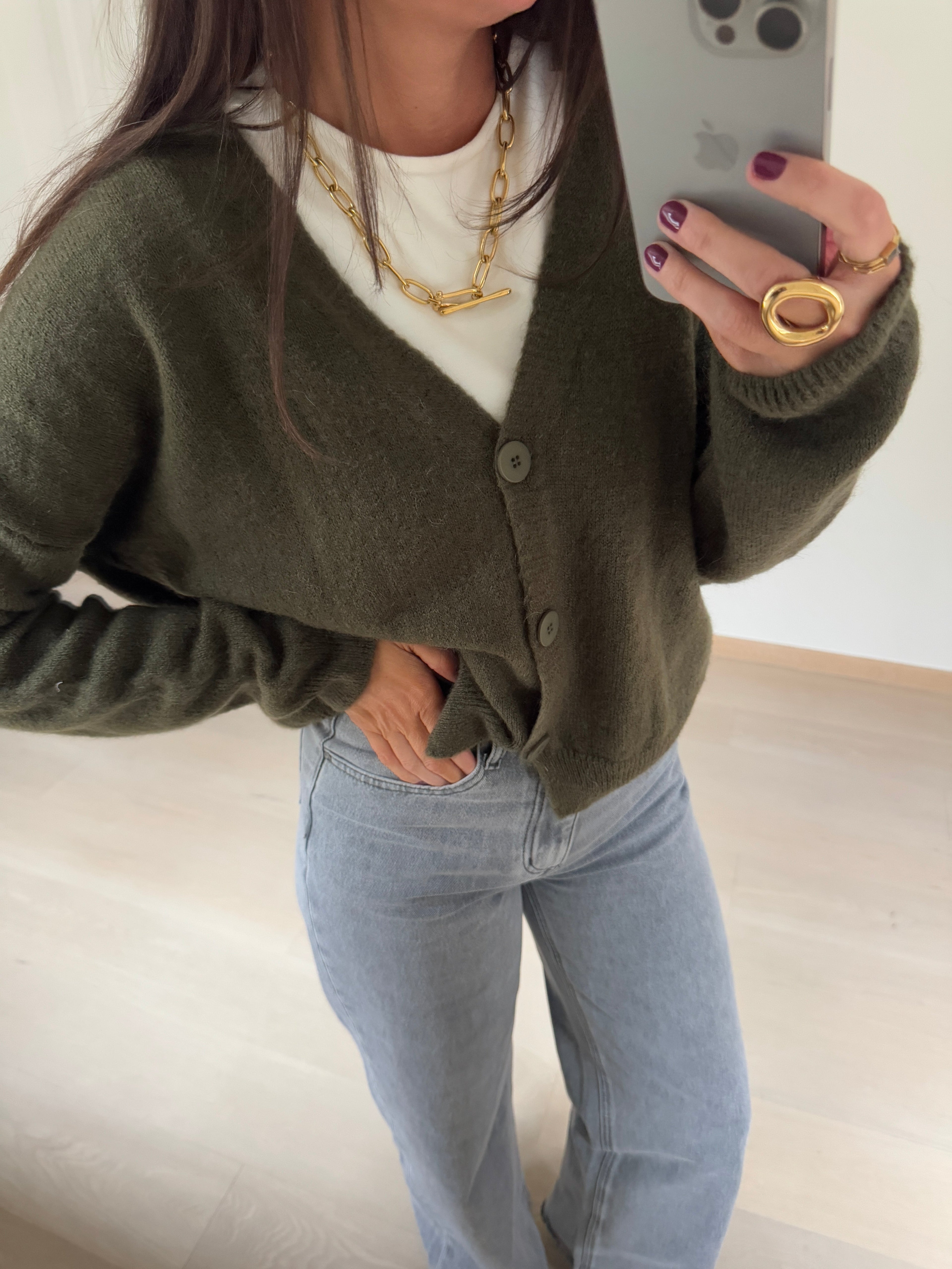 Cardigan Gina kaki