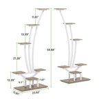 Support pour plantes d'intérieur, support à fleurs à 6 niveaux pour jardin - Lot de 2