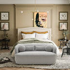 Causeuse 2 places rembourrée KINWELL Boucle avec oreillers