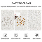 Causeuse 2 places rembourrée KINWELL Boucle avec oreillers