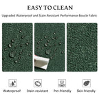 Causeuse 2 places rembourrée KINWELL Boucle avec oreillers