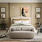 Causeuse 2 places rembourrée KINWELL Boucle avec oreillers