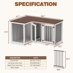 Cage d'angle pour 2 chiens, grande taille, en forme de L, 58,7 x 41,1 cm