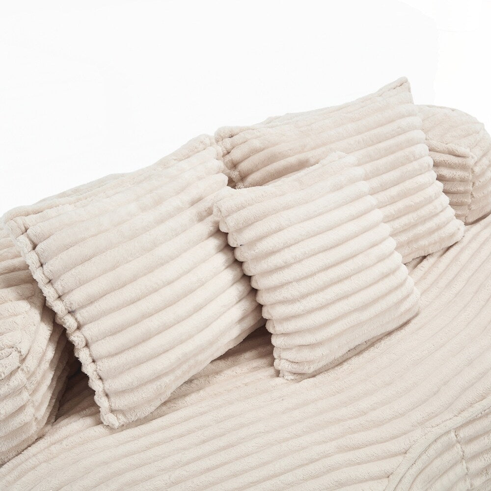 Canapé confortable et durable, fauteuil poire à dossier haut pour adultes et enfants - 2 places