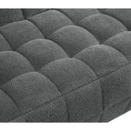 Canapé 2 places Liyasi à compression complète en velours litchi beige, aucun assemblage requis