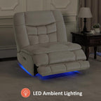 Fauteuil inclinable à bascule électrique surdimensionné MCombo à double moteur, sans accoudoirs, idéal pour le salon, tissu PR607