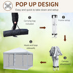 Auvent pop-up robuste Outsunny 10' x 10' avec filet latéral en maille amovible, conception d'installation facile, événement de fête en plein air